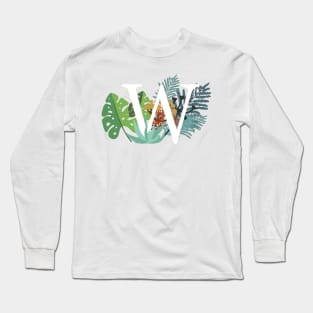 Plant Letter W Long Sleeve T-Shirt